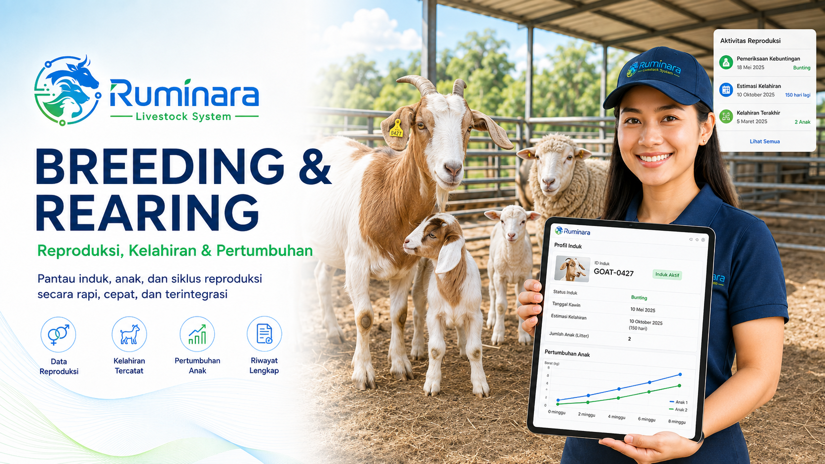 Ilustrasi solusi Breeding & Rearing RUMINARA